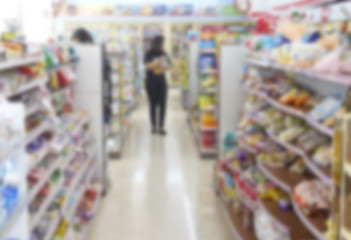 Supermarket store blur