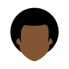 head of faceless dark skin man icon image vector illustration design 