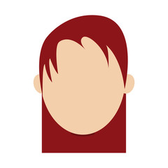 head of faceless woman icon image vector illustration design 