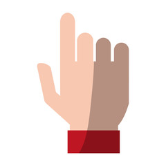 hand pointing with index finger icon image vector illustration design 