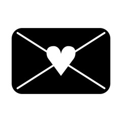 envelope with heart love romantic icon vector illustration design