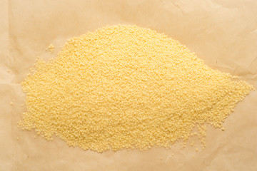 heap of dry couscous