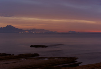Coastline of a Sant Joan at sunrise. Spain