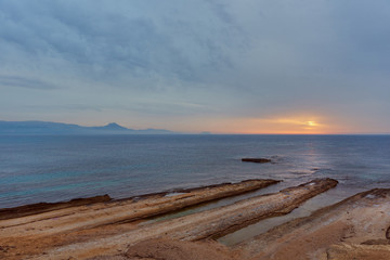 Fototapeta na wymiar Sunrise over the Mediterranean Sea. Costa Blanca. Spain