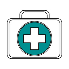 first aid kit icon image vector illustration design 