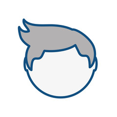 Male faceless head icon vector illustration graphic design