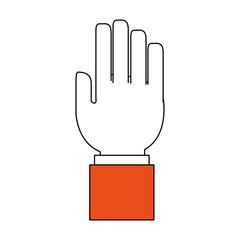 open hand icon image vector illustration design 