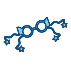 Party glasses accesory icon vector illustration graphic design