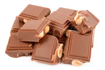 milk chocolate with hazelnuts