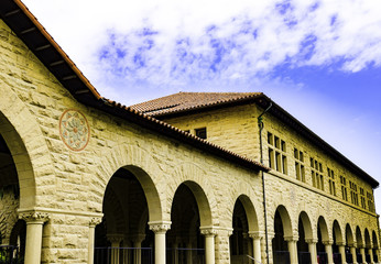 Fototapeta na wymiar Public Library Building in California