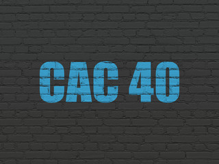 Obraz premium Stock market indexes concept: CAC 40 on wall background