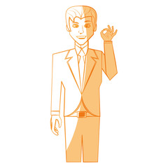 Elegant man cartoon icon vector illustration graphic design