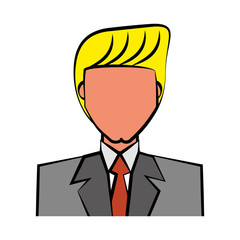 Elegant man cartoon icon vector illustration graphic design