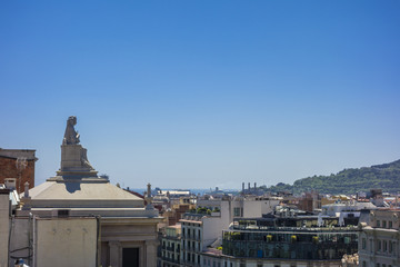 Barcelona rooftops cityscape
