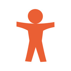 Human symbol pictogram icon vector illustration graphic design