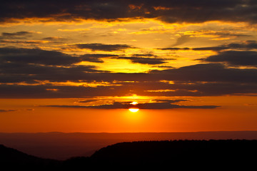 Sonnenuntergang am am Albtrauf