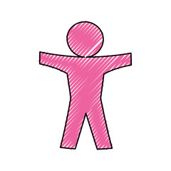 Human symbol pictogram icon vector illustration graphic design