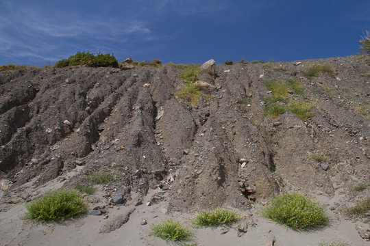 Erosion Pattern In Soil On The Slope Of A Hill In Crete, Greece