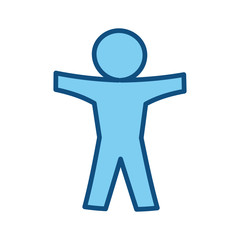 Human symbol pictogram icon vector illustration graphic design