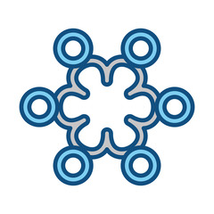 Teamwork abstract symbol icon vector illustration graphic design
