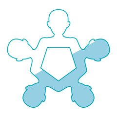 Teamwork abstract symbol icon vector illustration graphic design