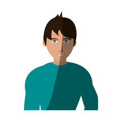 handsome man with muscular body icon image vector illustration design 