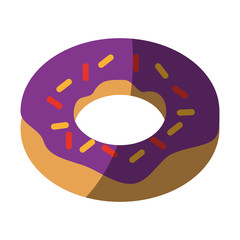 donut with sprinkles pastry icon image vector illustration design 
