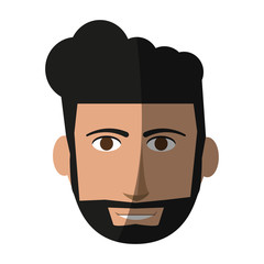 handsome bearded man icon image vector illustration design 