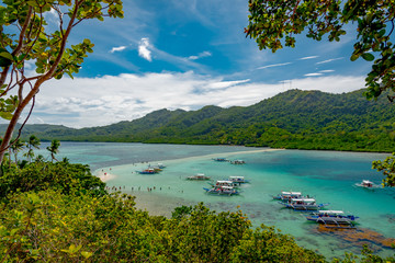Fototapeta na wymiar Tropical island of Palawan, in south east asia of the Philippines in El Nido