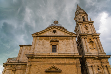 Panorama of Montepulciano in province of Siena