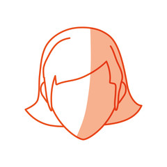 Woman faceless head icon vector illustration graphic design