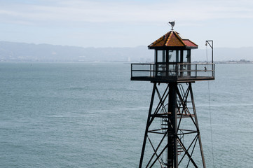 Fototapeta na wymiar Watch tower overlooking the sea