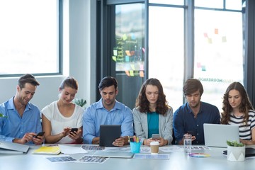 Team of graphic designers working together