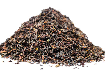 A bunch of dry black unpressed tea with flavors