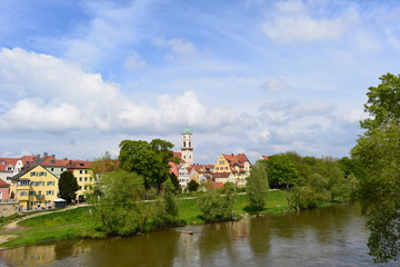 Fototapeta na wymiar Die Donau in Regensburg