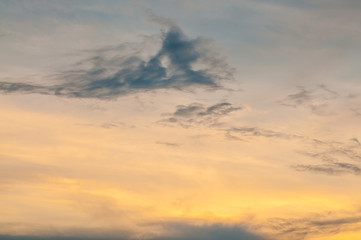 Naklejka na ściany i meble Cloud and sky at sunset.