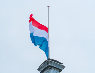 Dutch Flag Red White Blue Half stick for the remembrance of the fallen in the second world war on...