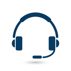 Flat icon of support. Sign the call center. Contact technical support. Call and we will reply to you.