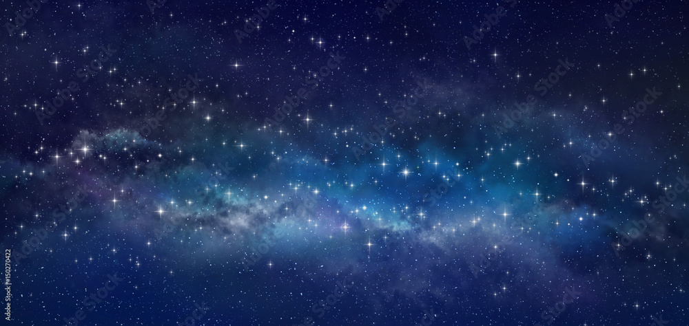 Wall mural star field in outer space