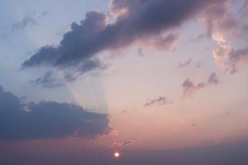 Gentle Sky Background at Sunset time, natural colors.