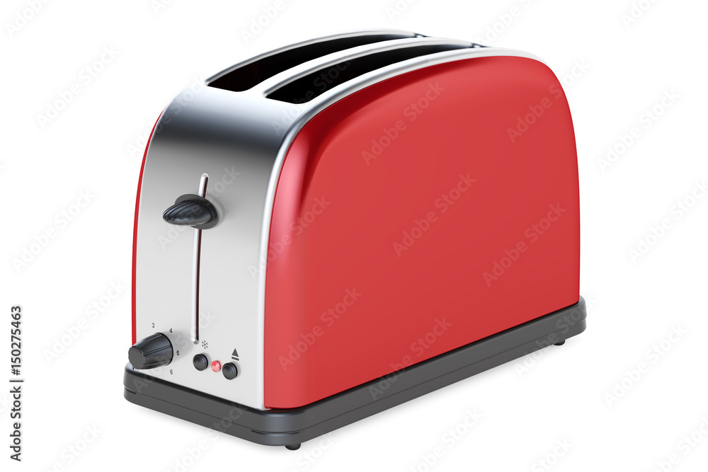 Poster red toaster, 3d rendering