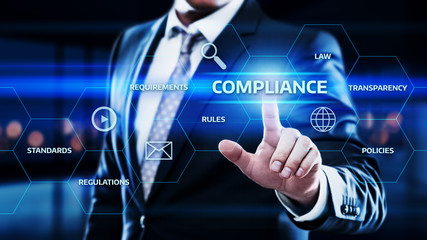 Compliance Rules Law Regulation Policy Business Technology concept