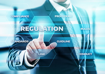 Fototapeta na wymiar Regulation Compliance Rules Law Standard Business Technology concept