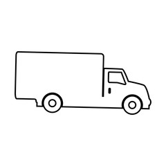 Outline of a cargo truck