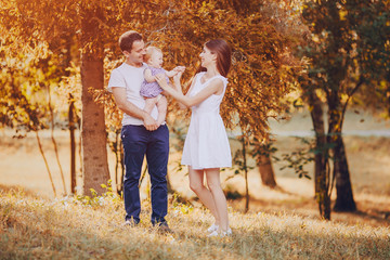 Fototapeta premium family in park