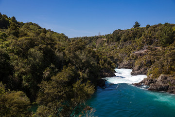 Naklejka na ściany i meble Huka Falls on the Waikato River in New Zealand.
