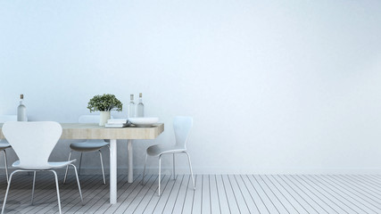 dining room in home or apartment - 3D Rendering