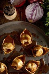 Stuffed tortelli of Ossobuco with truffled sauce