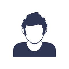 Male faceless head icon vector illustration graphic design