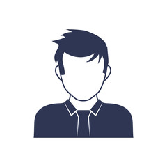 Male faceless head icon vector illustration graphic design